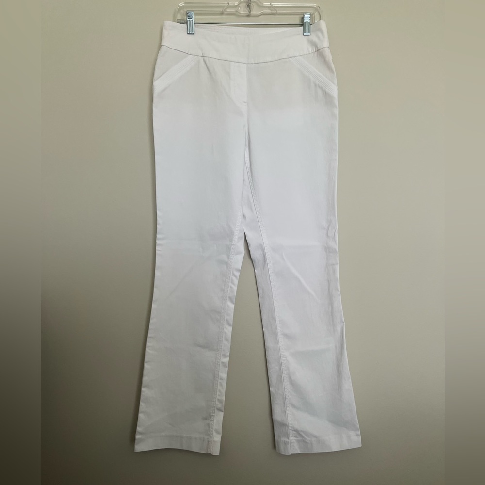 Westbound Full Length White Stretch Pull On pants Size 10